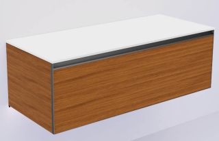 Тумба под раковину Armadi Art Quatro 790-M1-120-W-A-LED 120 см с подсветкой ива/антрацит