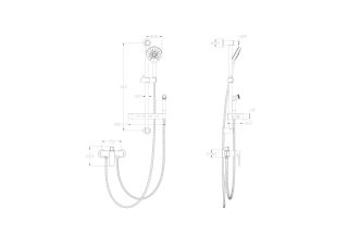 Смеситель для душа с гарнитуром Wonzon & Woghand WW-A31003-CR хром