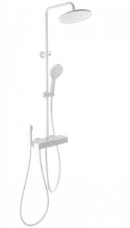 Душевая стойка Wonzon & Woghand Muse Forte WW-B3580-MW с термостатом белый матовый