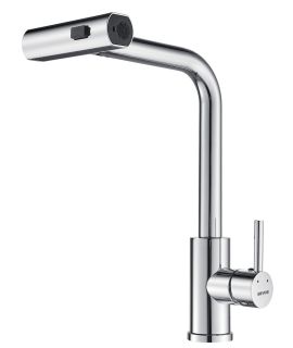 Смеситель для кухни Shevanik S263 с мультифункциональным изливом хром