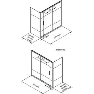 Шторка на ванну Aquanet Practic AE10-B-170H150U-CP 243613 170 см прозрачное стекло/шелкография профиль хром