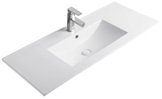 Раковина Gid NYJ803-100 71113 встраиваемая сверху белая 101x40x17