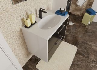 Подвесная тумба под раковину Эстет Vegas ФР-00003485 100см два ящика белый