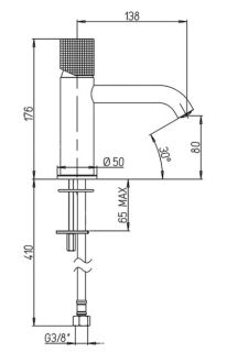 Смеситель для раковины Paini Cox Grip 7GPJ205O матовое золото