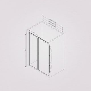 Душевая дверь Am.Pm Gem W90G-150-1-195BM 150 см цвет профиля чёрный матовый стекло матовое