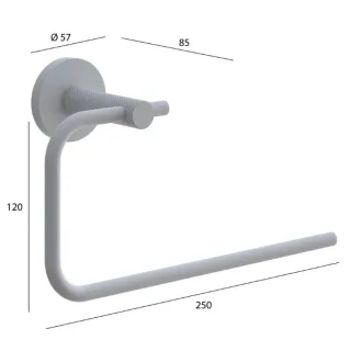 Полотенцедержатель Boheme Uno 10975-MW белый матовый
