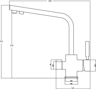 Смеситель для кухни ZORG Steel Hammer SH 909 BLACK CR