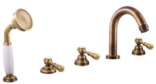 Смеситель на борт ванны Rav Slezak Morava retro MK462.5PSM бронза