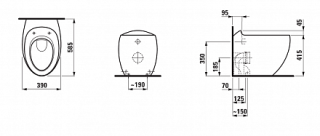 Унитаз Laufen Alessi 8.2197.1.400.000.1 приставной