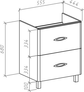 Тумба под раковину Bellezza Джела 60см белый 00000010093