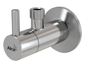 Угловой вентиль AlcaPlast с фильтром 1/2" ? 3/8" круглый хром ARV001