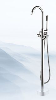 Напольный смеситель для ванны Swedbe Spira 4002 хром