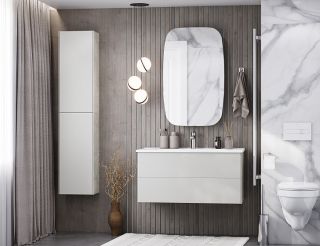 Шкаф Акватон Сохо слэйт/галька серая 1A258403AJ9A0