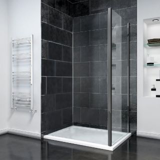 Боковая панель Veconi KP-14GM, 900x1950, Оружейная сталь, стекло прозрачное