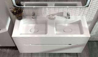 Раковина Jorno Modul Mol.08.120/W 122 см белый