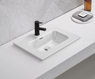 Раковина Gid NYJ851-60 71146 встраиваемая сверху белая 61x47x20.5