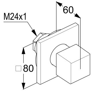 Переключатель на три положения Kludi Decus 548463975 чёрный матовый