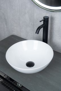 Раковина Gid 9081W 51243 накладная белая 36x36x14