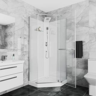 Душевая кабина Cerutti SPA Chika CHIKA901T без крыши 90x90см хром