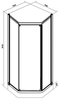 Душевой уголок Parly ZEP911 с поддоном 90x90см белый