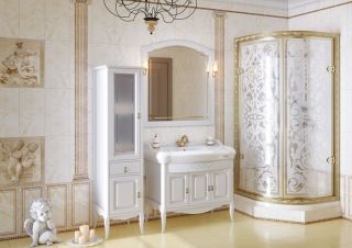 Шкаф-колонна Opadiris Лоренцо 45 L Z0000008217 Белый матовый