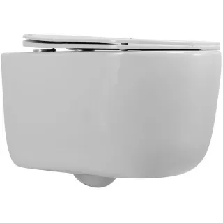 Унитаз подвесной ArtMax Napoli AM100CHRV безободковый с вихревым смывом и сиденьем микролифт белый