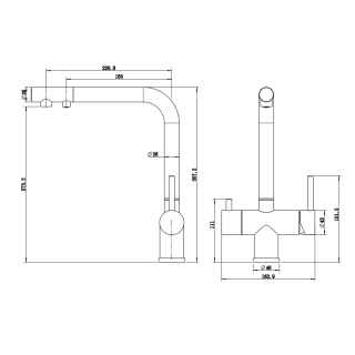 Смеситель для кухни Reflexion Lago RX9903BL оружейная сталь