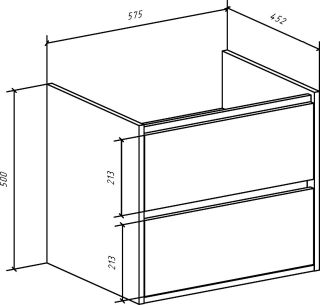 Тумба под раковину Bellezza Лоренцо 60см белый 00000007027