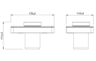 Стакан для зубных щёток Lemark Glass Line 9732036 с держателем чёрный матовый/чёрное стекло