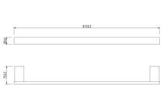 Полотенцедержатель Lemark Smooth Line 9781022 одинарный хром