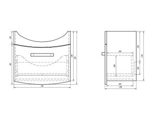 Dreja Тумба Alfa 55, белый лак