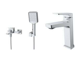 Комплект смесителей для ванной комнаты BelBagno ARDENTE-VASM/LVM-CRM хром