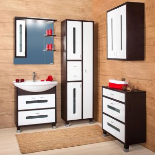 Шкаф навесной Бриклаер Бали 4627125411977 65 см венге/белый