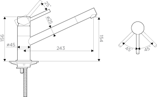 Смеситель для кухни Omoikiri Aogashima-ST