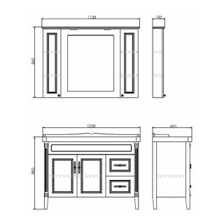 Comforty Тумба-умывальник "Палермо-120" белый глянец с раковиной Comforty 3312