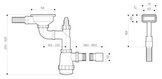 Сифон для мойки Omoikiri WK-1-IN