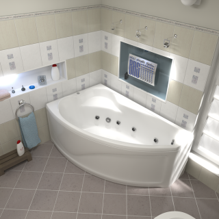 Фолдон BAS Николь левая, 1700х1020, комплект крепления Э 00027