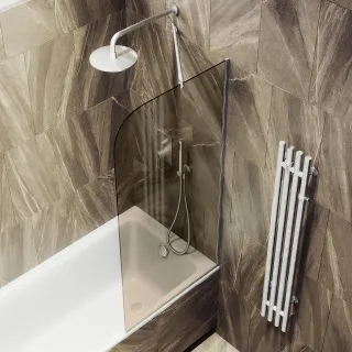 Шторка на ванну MaybahGlass MGV-67-5у 50см хром матовый