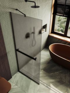 Душевая перегородка MaybahGlass MGD-728-6у 79см чёрный