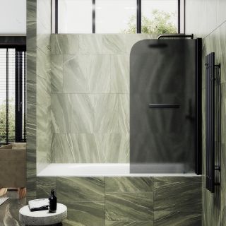 Шторка на ванну MaybahGlass MGV-786-6 70см чёрный