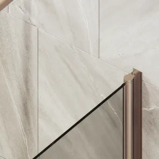 Шторка на ванну MaybahGlass MGV-622-2 80см бронза