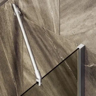 Шторка на ванну MaybahGlass MGV-67-5ш 50см хром матовый