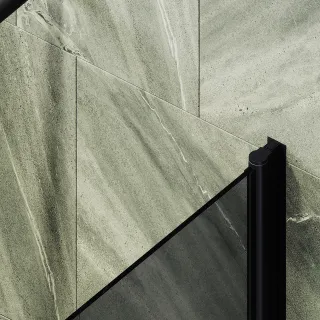 Шторка на ванну MaybahGlass MGV-608-6 50см чёрный