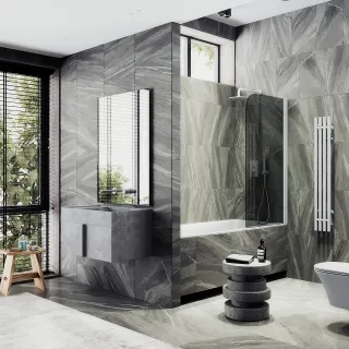 Шторка на ванну MaybahGlass MGV-618-1 70см белый