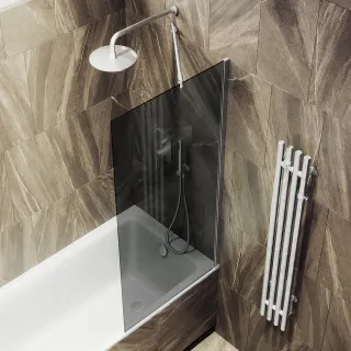 Шторка на ванну MaybahGlass MGV-81-5ш 70см хром матовый