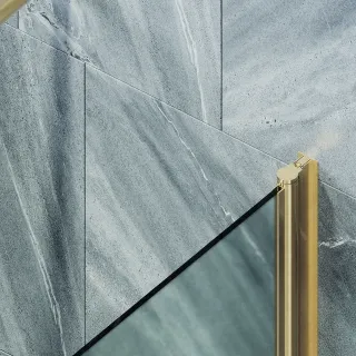 Шторка на ванну MaybahGlass MGV-610-3 50см золото