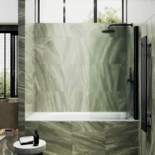 Шторка на ванну MaybahGlass MGV-610-6 50см чёрный