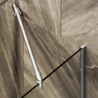 Шторка на ванну MaybahGlass MGV-253-5у 30см хром матовый