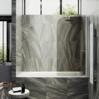 Шторка на ванну MaybahGlass MGV-622-1 80см белый