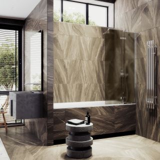 Шторка на ванну MaybahGlass MGV-918-4 99см хром глянцевый